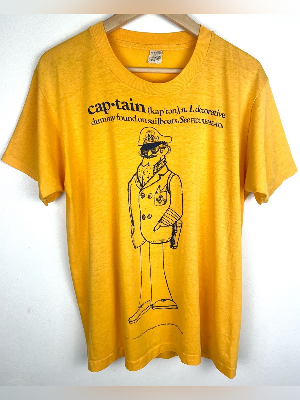 Vintage 80’s Sailing Captain Single Stitch Graphic Tee Shirt
